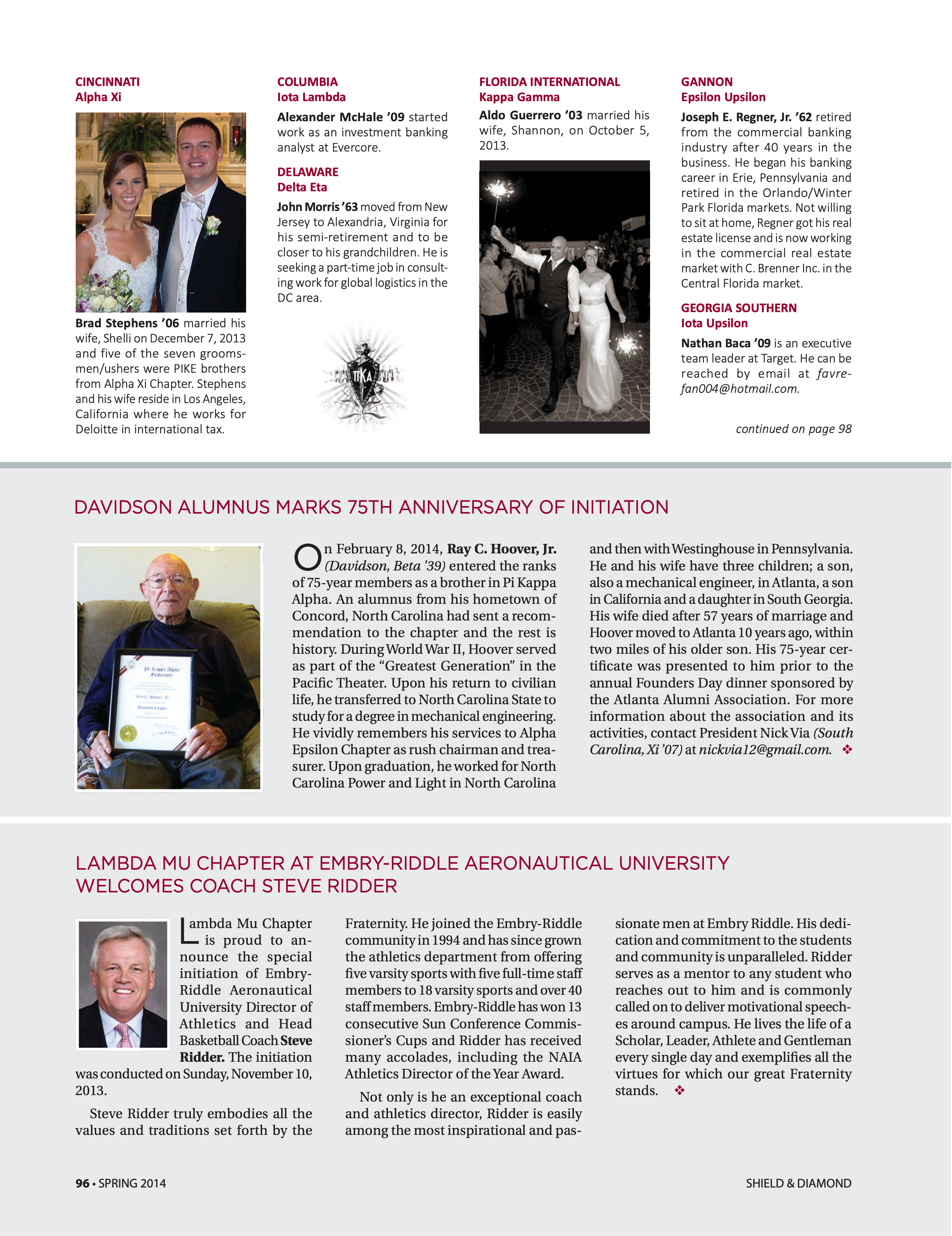 Davidson Alumnus Marks 75th Anniversary of Initiation